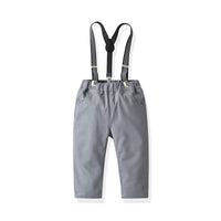 Load image into Gallery viewer, 2 Pieces Set Baby Kid Boys Striped Bow Shirts And Ripped Jumpsuits Wholesale 211109495
