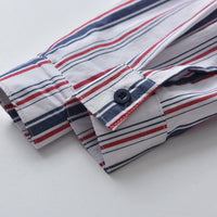 Load image into Gallery viewer, 2 Pieces Set Baby Kid Boys Birthday Party Striped Bow Shirts And Solid Color Jumpsuits Wholesale 21110950
