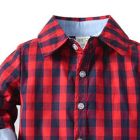 Load image into Gallery viewer, 3 Pieces Set Baby Kid Boys Dressy Birthday Party Checked Bow Shirts And Solid Color Cardigan And Pants Wholesale 211109517
