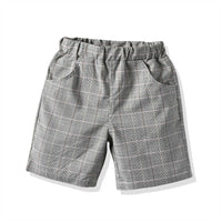 Load image into Gallery viewer, 3 Pieces Set Baby Kid Boys Dressy Birthday Party Solid Color Bow Polo Shirts And Checked Vests Waistcoats And Shorts Wholesale 211109524
