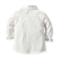 Load image into Gallery viewer, 2 Pieces Set Baby Kid Boys Dressy Birthday Party Solid Color Bow Shirts And Jumpsuits Wholesale 211109526
