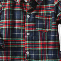 Load image into Gallery viewer, 2 Pieces Set Baby Kid Boys Dressy Birthday Party Striped Checked Bow Shirts And Jeans Wholesale 211109527
