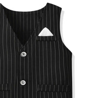 Load image into Gallery viewer, 3 Pieces Set Baby Kid Boys Dressy Birthday Party Striped Vests Waistcoats And Solid Color Bow Shirts And Pants Wholesale 211109528

