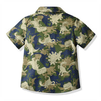 Load image into Gallery viewer, 2 Pieces Set Baby Kid Boys Dressy Birthday Party Dinosaur Camo Bow Print Shirts And Solid Color Rompers Wholesale 211109529
