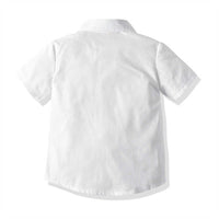 Load image into Gallery viewer, 2 Pieces Set Baby Kid Boys Dressy Birthday Party Solid Color Bow Shirts And Rompers Wholesale 211109539
