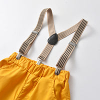 Load image into Gallery viewer, 2 Pieces Set Baby Kid Boys Dressy Birthday Party Solid Color Bow Shirts And Rompers Wholesale 211109554
