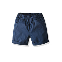 Load image into Gallery viewer, 2 Pieces Set Baby Kid Boys Bow Embroidered Shirts And Solid Color Shorts Wholesale 211109555
