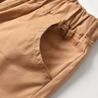 Load image into Gallery viewer, 2 Pieces Set Baby Kid Boys Checked Bow Shirts And Solid Color Shorts Wholesale 211109564
