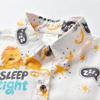 Load image into Gallery viewer, 2 Pieces Set Baby Kid Boys Letters Animals Print Shirts And Solid Color Shorts Wholesale 211109568
