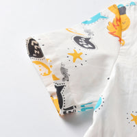 Load image into Gallery viewer, 2 Pieces Set Baby Kid Boys Letters Animals Print Shirts And Solid Color Shorts Wholesale 211109568
