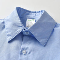 Load image into Gallery viewer, 2 Pieces Set Baby Kid Boys Solid Color Bow Shirts And Shorts Wholesale 211109574
