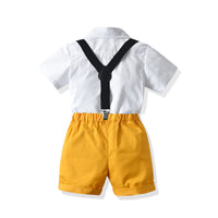 Load image into Gallery viewer, 2 Pieces Set Baby Kid Boys Birthday Party Bow Shirts And Solid Color Rompers Wholesale 21110958
