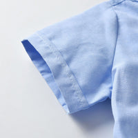 Load image into Gallery viewer, 2 Pieces Set Baby Kid Boys Solid Color Bow Shirts And Shorts Wholesale 211109585
