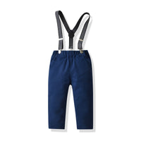 Load image into Gallery viewer, 2 Pieces Set Baby Kid Boys Birthday Party Solid Color Bow Shirts And Jumpsuits Wholesale 21110959
