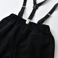 Load image into Gallery viewer, 2 Pieces Set Baby Kid Boys Birthday Party Solid Color Bow Shirts And Jumpsuits Wholesale 21110959
