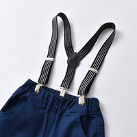 Load image into Gallery viewer, 2 Pieces Set Baby Kid Boys Birthday Party Solid Color Bow Shirts And Jumpsuits Wholesale 21110959
