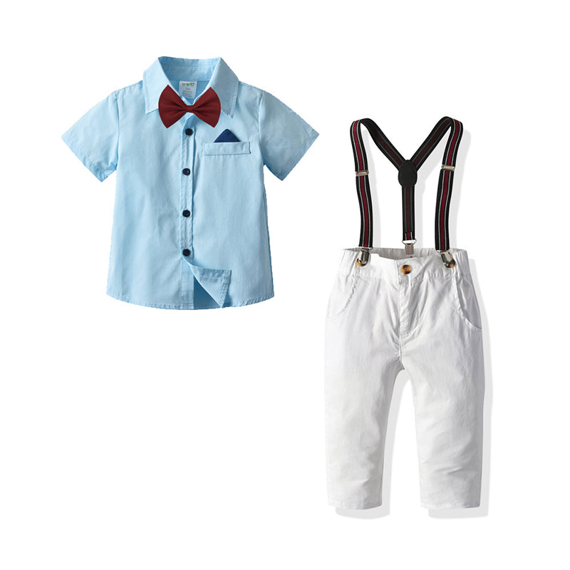 2 Pieces Set Baby Kid Boys Solid Color Suits Wholesale 211109601