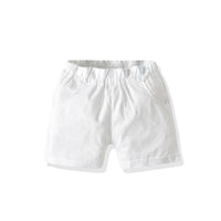 Load image into Gallery viewer, 2 Pieces Set Baby Kid Boys Dressy Striped Bow Shirts And Polka dots Shorts Suits Wholesale 211109607
