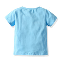 Load image into Gallery viewer, 2 Pieces Set Baby Kid Boys Beach Letters Plant Print T-Shirts And Checked Shorts Wholesale 211109609
