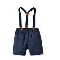 Load image into Gallery viewer, 2 Pieces Set Baby Kid Boys Dressy Checked Bow Shirts And Shorts Suits Wholesale 211109610
