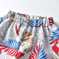Load image into Gallery viewer, 2 Pieces Set Baby Kid Boys Flower Print Shirts And Plant Shorts Wholesale 211109611
