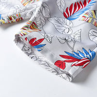 Load image into Gallery viewer, 2 Pieces Set Baby Kid Boys Flower Print Shirts And Plant Shorts Wholesale 211109611
