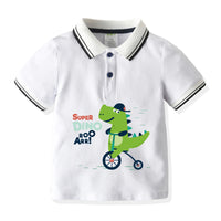 Load image into Gallery viewer, 2 Pieces Set Baby Kid Boys Letters Dinosaur Cartoon Print Shirts And Shorts Wholesale 211109623
