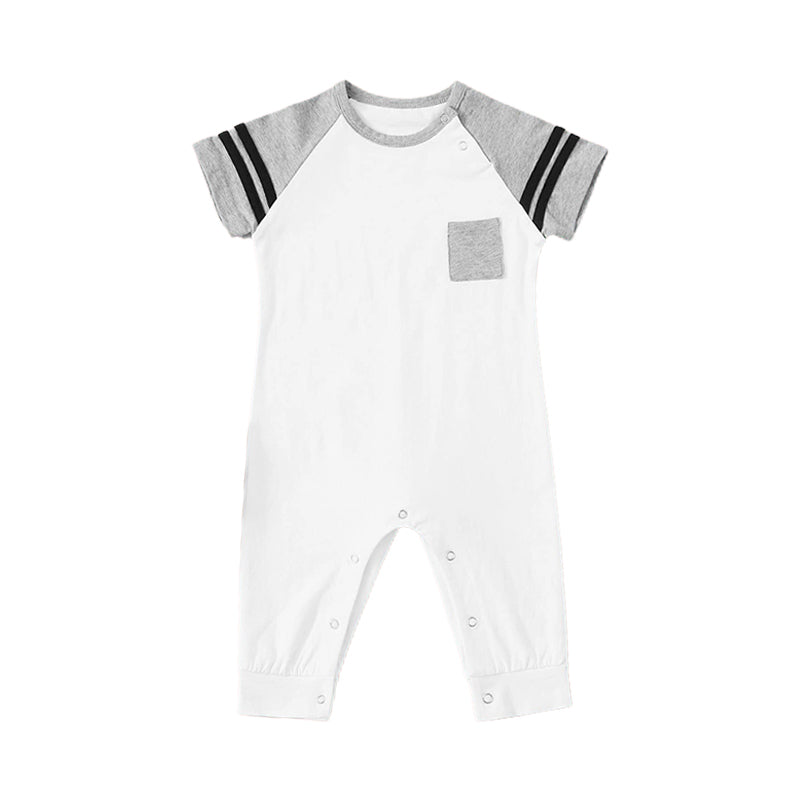 Baby Unisex Letters Color-blocking Jumpsuits Wholesale 211109624