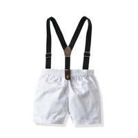 Load image into Gallery viewer, 2 Pieces Set Baby Kid Boys Dressy Checked Bow Shirts And Shorts Suits Wholesale 211109630
