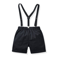Load image into Gallery viewer, 2 Pieces Set Baby Kid Boys Dressy Bow Shirts And Solid Color Shorts Suits Wholesale 211109638
