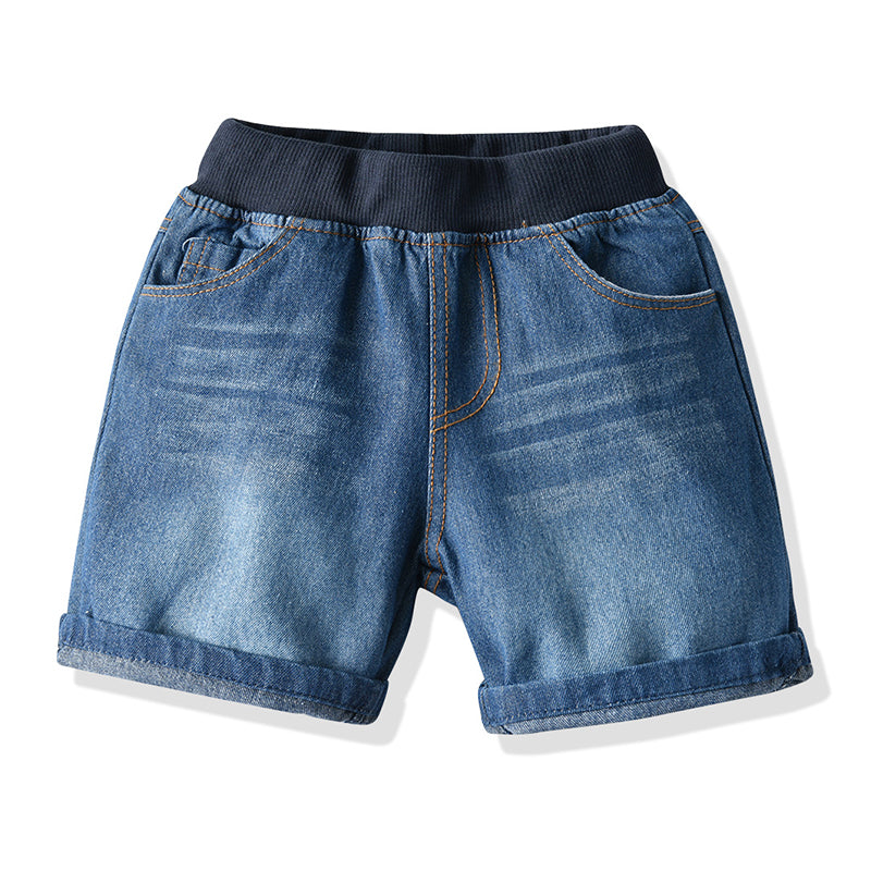 Baby Kid Unisex Solid Color Shorts Jeans Wholesale 211109640