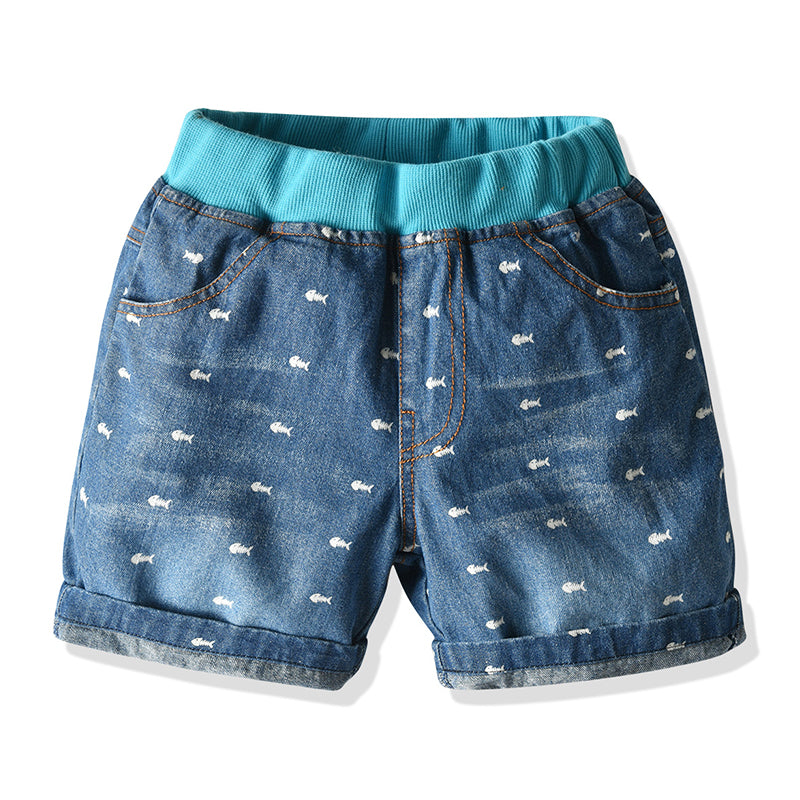 Baby Kid Boys Print Shorts Jeans Wholesale 211109653