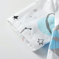 Load image into Gallery viewer, 2 Pieces Set Baby Kid Boys Dressy Birthday Party Star Galaxy Bow Shirts And Solid Color Shorts Wholesale 211109656
