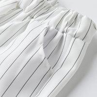 Load image into Gallery viewer, 2 Pieces Set Baby Kid Boys Dressy Birthday Party Animals Bow Print Shirts And Striped Shorts Wholesale 211109664
