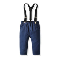 Load image into Gallery viewer, 2 Pieces Set Baby Kid Boys Dressy Birthday Party Solid Color Bow Shirts And Pants Wholesale 211109673
