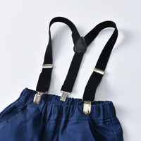 Load image into Gallery viewer, 2 Pieces Set Baby Kid Boys Dressy Birthday Party Solid Color Bow Shirts And Pants Wholesale 211109673
