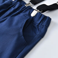 Load image into Gallery viewer, 2 Pieces Set Baby Kid Boys Dressy Birthday Party Solid Color Bow Shirts And Pants Wholesale 211109673
