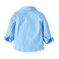 Load image into Gallery viewer, 2 Pieces Set Baby Kid Boys Dressy Birthday Party Solid Color Bow Shirts And Pants Wholesale 211109678
