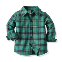 Load image into Gallery viewer, 2 Pieces Set Baby Kid Boys Dressy Birthday Party Checked Bow Shirts And Solid Color Jeans Wholesale 211109680
