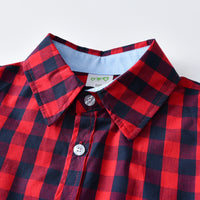 Load image into Gallery viewer, 3 Pieces Set Baby Kid Boys Dressy Birthday Party Checked Bow Shirts And Solid Color Cardigan And Jumpsuits Wholesale 211109686
