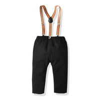 Load image into Gallery viewer, 3 Pieces Set Baby Kid Boys Dressy Birthday Party Checked Bow Shirts And Solid Color Cardigan And Jumpsuits Wholesale 211109686
