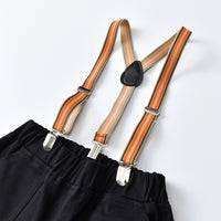 Load image into Gallery viewer, 3 Pieces Set Baby Kid Boys Dressy Birthday Party Checked Bow Shirts And Solid Color Cardigan And Jumpsuits Wholesale 211109686
