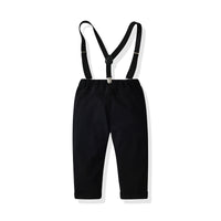 Load image into Gallery viewer, 2 Pieces Set Baby Kid Boys Birthday Party Checked Bow Shirts And Solid Color Jumpsuits Wholesale 21110978
