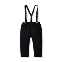 Load image into Gallery viewer, 2 Pieces Set Baby Kid Boys Birthday Party Checked Bow Shirts And Solid Color Jumpsuits Wholesale 21110978
