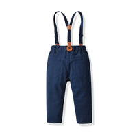 Load image into Gallery viewer, 2 Pieces Set Baby Kid Boys Dressy Checked Shirts And Solid Color Jumpsuits Wholesale 21110984
