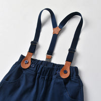 Load image into Gallery viewer, 2 Pieces Set Baby Kid Boys Dressy Checked Shirts And Solid Color Jumpsuits Wholesale 21110984
