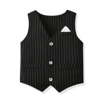 Load image into Gallery viewer, 3 Pieces Set Baby Kid Boys Dressy Striped Vests Waistcoats Solid Color Shirts And Jumpsuits Wholesale 21110990
