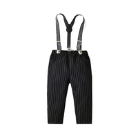 Load image into Gallery viewer, 2 Pieces Set Baby Kid Boys Dressy Solid Color Shirts And Striped Jumpsuits Wholesale 21110993
