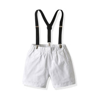 Load image into Gallery viewer, 2 Pieces Set Baby Kid Boys Dressy Checked Shirts And Solid Color Rompers Wholesale 21110996
