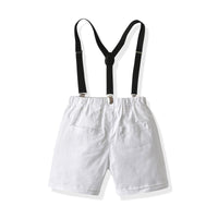 Load image into Gallery viewer, 2 Pieces Set Baby Kid Boys Dressy Checked Shirts And Solid Color Rompers Wholesale 21110996
